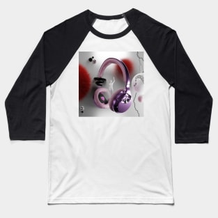 3D ABSTRACT HEADPHONES DIGITAL ART AESTHETIC Baseball T-Shirt